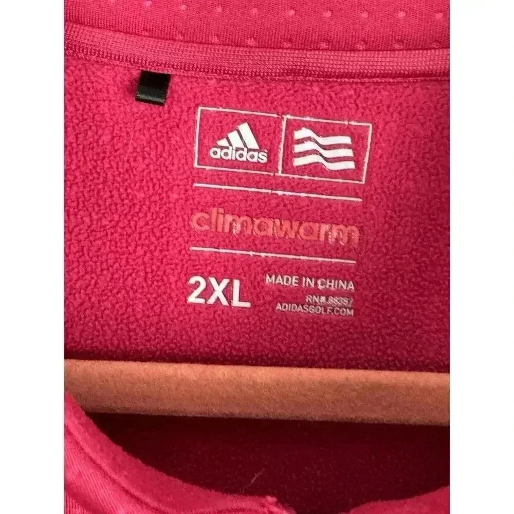 Adidas ClimaWarm Textured Dot 1/2 Zip Pullover Red Size 2XL. Golf, Outdoor - Picture 8 of 9